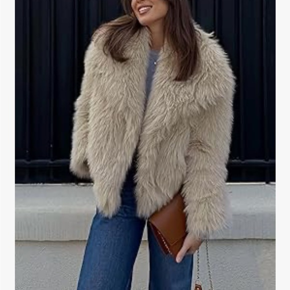 Faux Fur Coat women blazer jacket - Picture 2 of 5